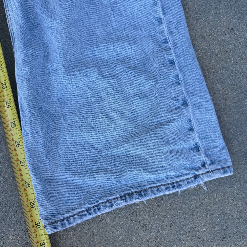 American Eagle Stovepipe Distressed Straight Leg Jeans Light Wash Size 14 - Picture 11 of 12